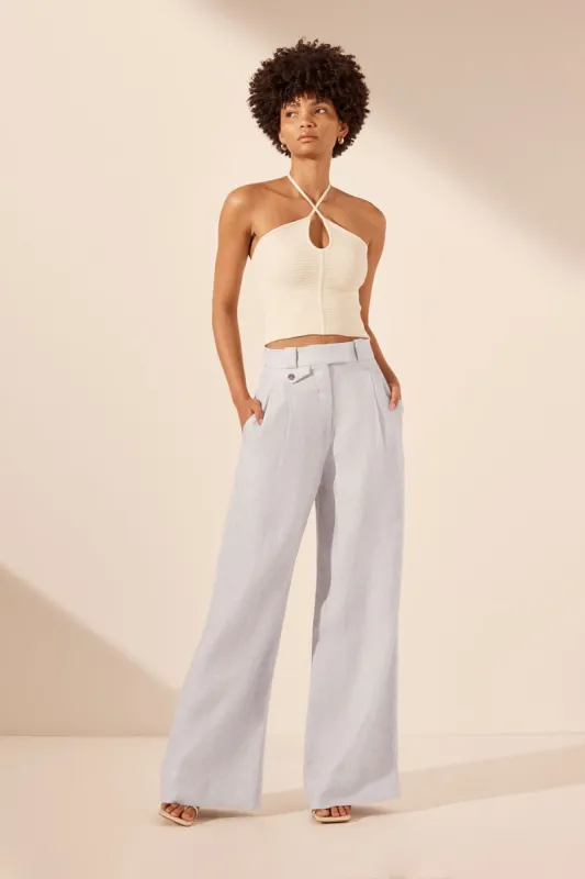 BRISA TAILORED WIDE LEG PANT - ICE BLUE sold by Shona Joy