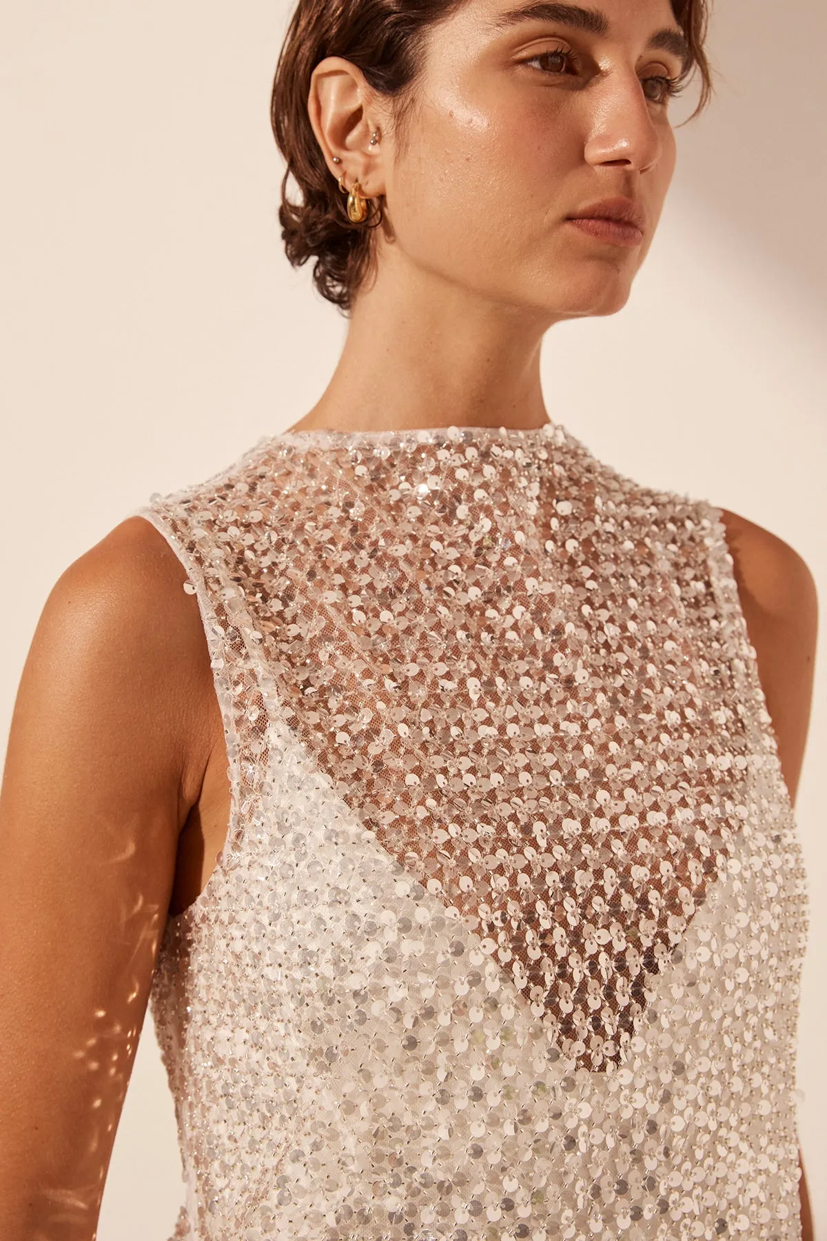 ASTERI HIGH NECK SLEEVELESS MAXI DRESS sold by Shona Joy product image thumbnail 5