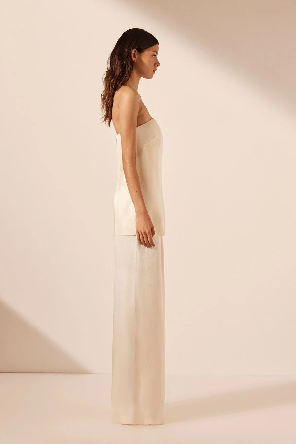 LA LUNE STRAPLESS COLUMN TOP - CREAM sold by Shona Joy product image thumbnail 4