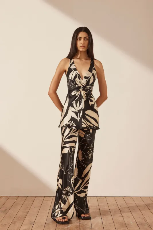 CAPRI SILK TWIST FRONT BACKLESS TOP sold by Shona Joy