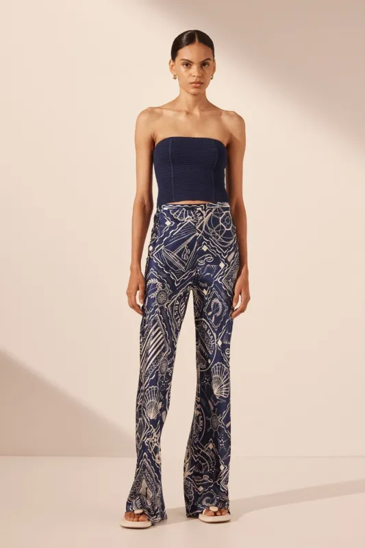 EVE PANELLED TUBE TOP - NAVY sold by Shona Joy