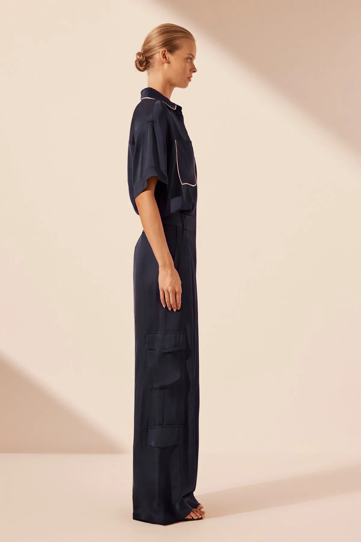 SHAE SLOUCHY CARGO PANT - AEGEAN BLUE sold by Shona Joy product image thumbnail 3