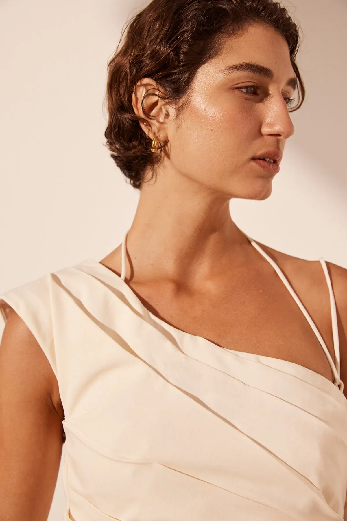 LANI ASYMMETRICAL DRAPED MAXI DRESS - RICE sold by Shona Joy product image thumbnail 5