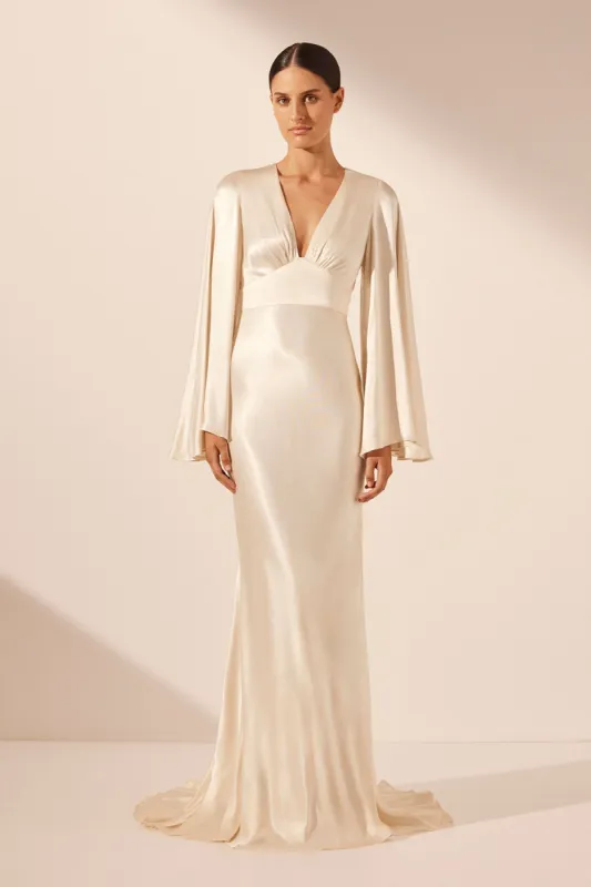 LA LUNE BACKLESS GOWN - CREAM sold by Shona Joy
