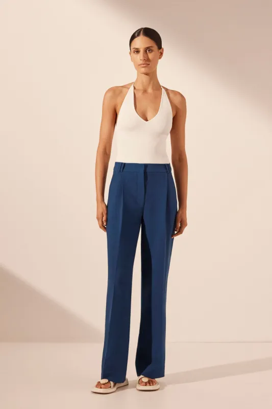 BASIC PLUNGED HALTER TOP - IVORY sold by Shona Joy