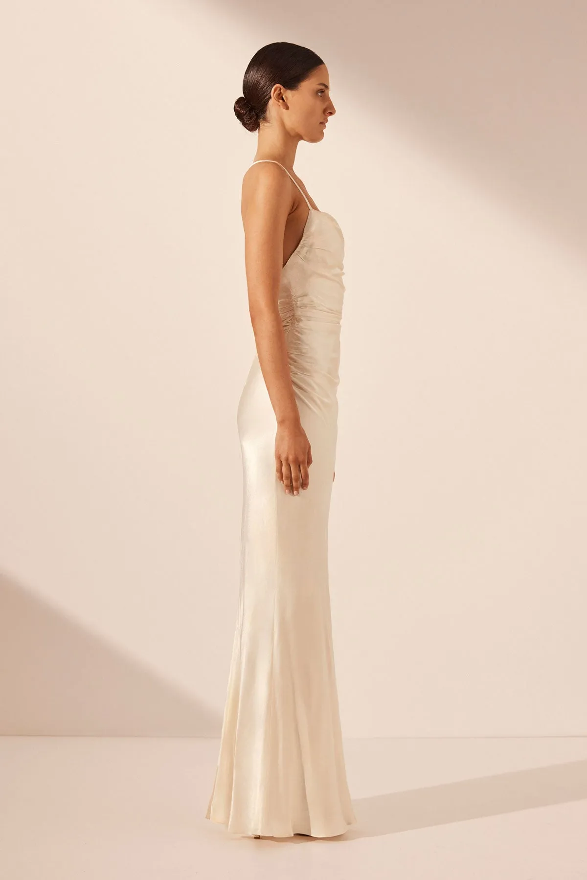 LA LUNE LACE BACK MAXI DRESS - CREAM sold by Shona Joy product image thumbnail 3