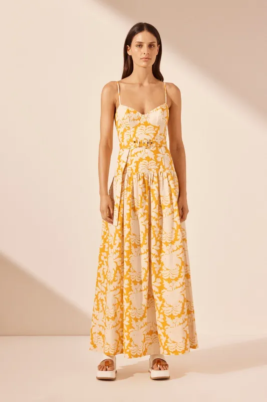 DULCE PANELLED BUSTIER MAXI DRESS sold by Shona Joy