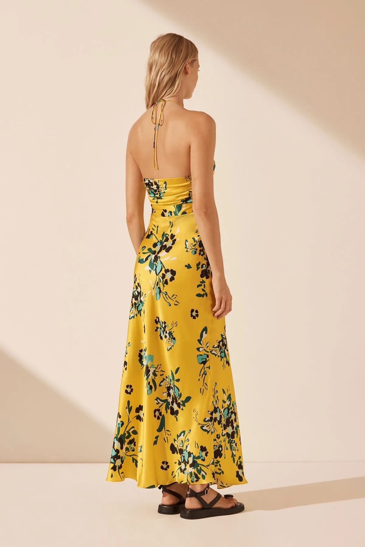 ROMILLY SILK CROSS FRONT CUT OUT MIDI DRESS sold by Shona Joy product image thumbnail 4