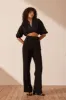 MARE LINEN DECONSTRUCTED MIDI DRESS - BLACK sold by Shona Joy