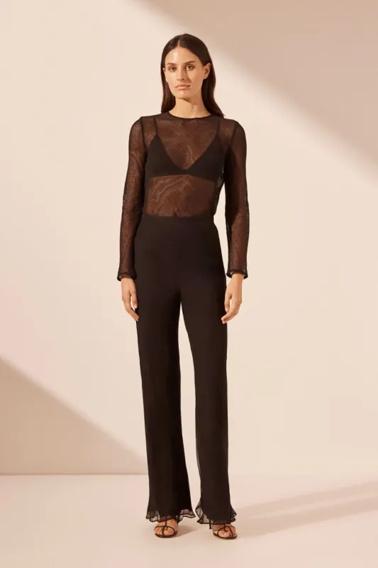 CLAUDE BIAS CUT FLARED PANT - BLACK sold by Shona Joy