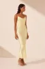 LA LUNE BIAS COWL MIDI DRESS - LEMON sold by Shona Joy