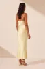 LA LUNE BIAS COWL MIDI DRESS - LEMON sold by Shona Joy