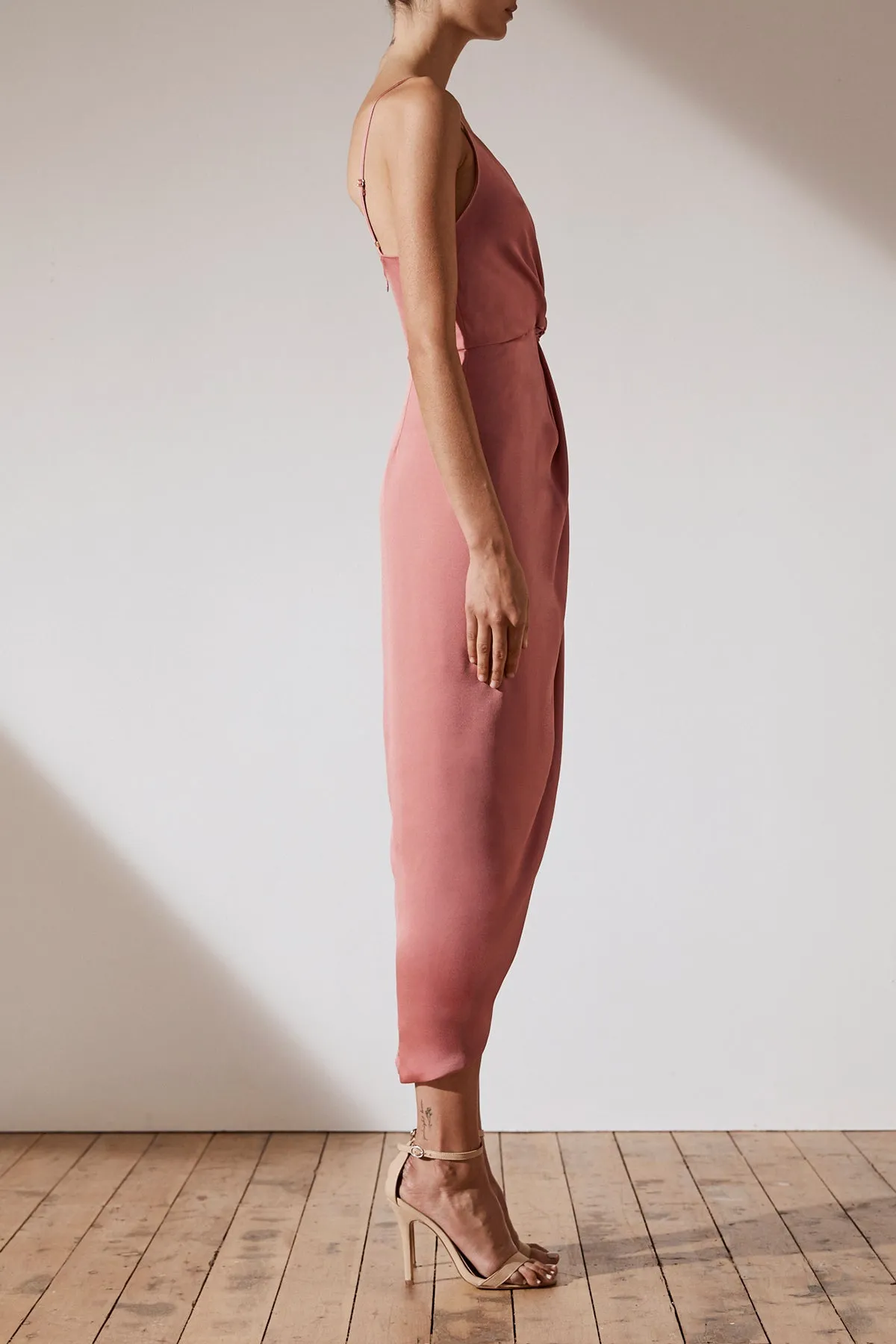 LUXE TIE FRONT COCKTAIL DRESS - ROSE sold by Shona Joy product image thumbnail 3