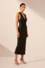 CAMILLE LACE CROSS BACK MIDI DRESS - BLACK sold by Shona Joy