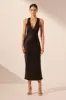 CAMILLE LACE CROSS BACK MIDI DRESS - BLACK sold by Shona Joy