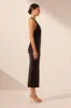 CAMILLE LACE CROSS BACK MIDI DRESS - BLACK sold by Shona Joy