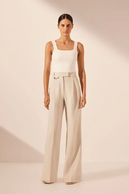 BASIC SQUARE NECK TOP - IVORY sold by Shona Joy