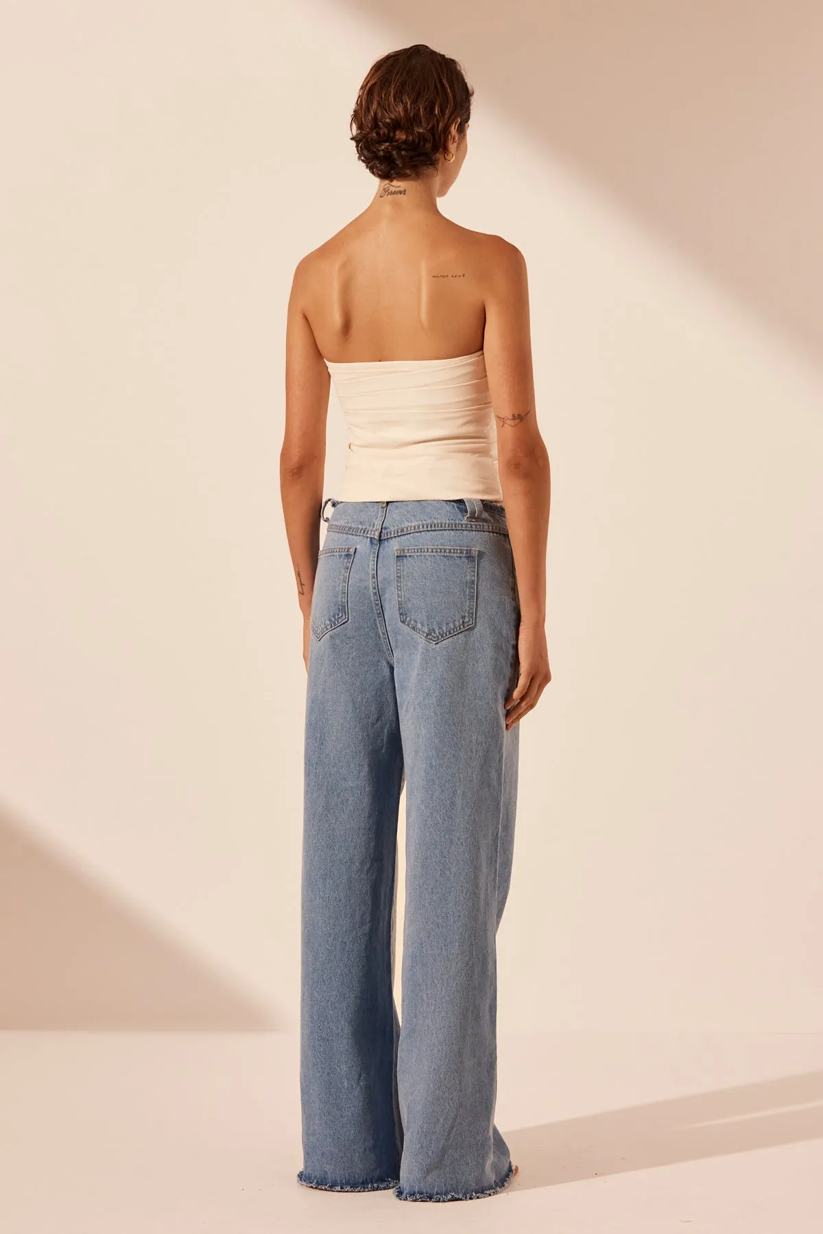 STELLA WIDE LEG JEAN - MID BLUE sold by Shona Joy product image thumbnail 4