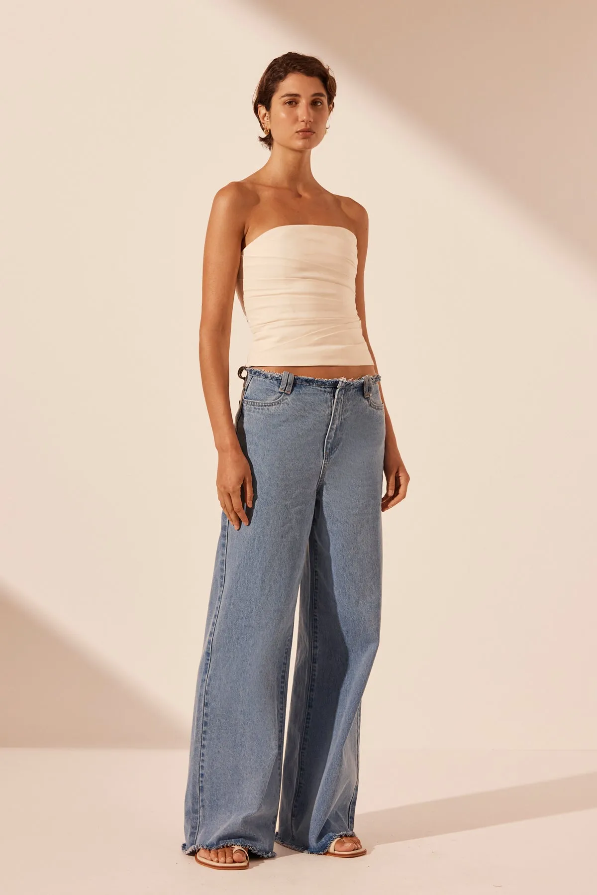 STELLA WIDE LEG JEAN - MID BLUE sold by Shona Joy product image thumbnail 2