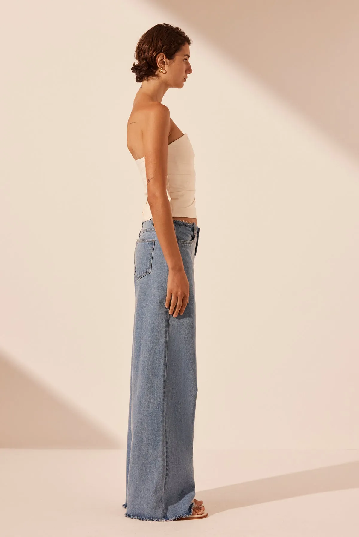 STELLA WIDE LEG JEAN - MID BLUE sold by Shona Joy product image thumbnail 3