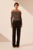 ADRI TUXEDO SIDE PANEL PANT - BLACK sold by Shona Joy