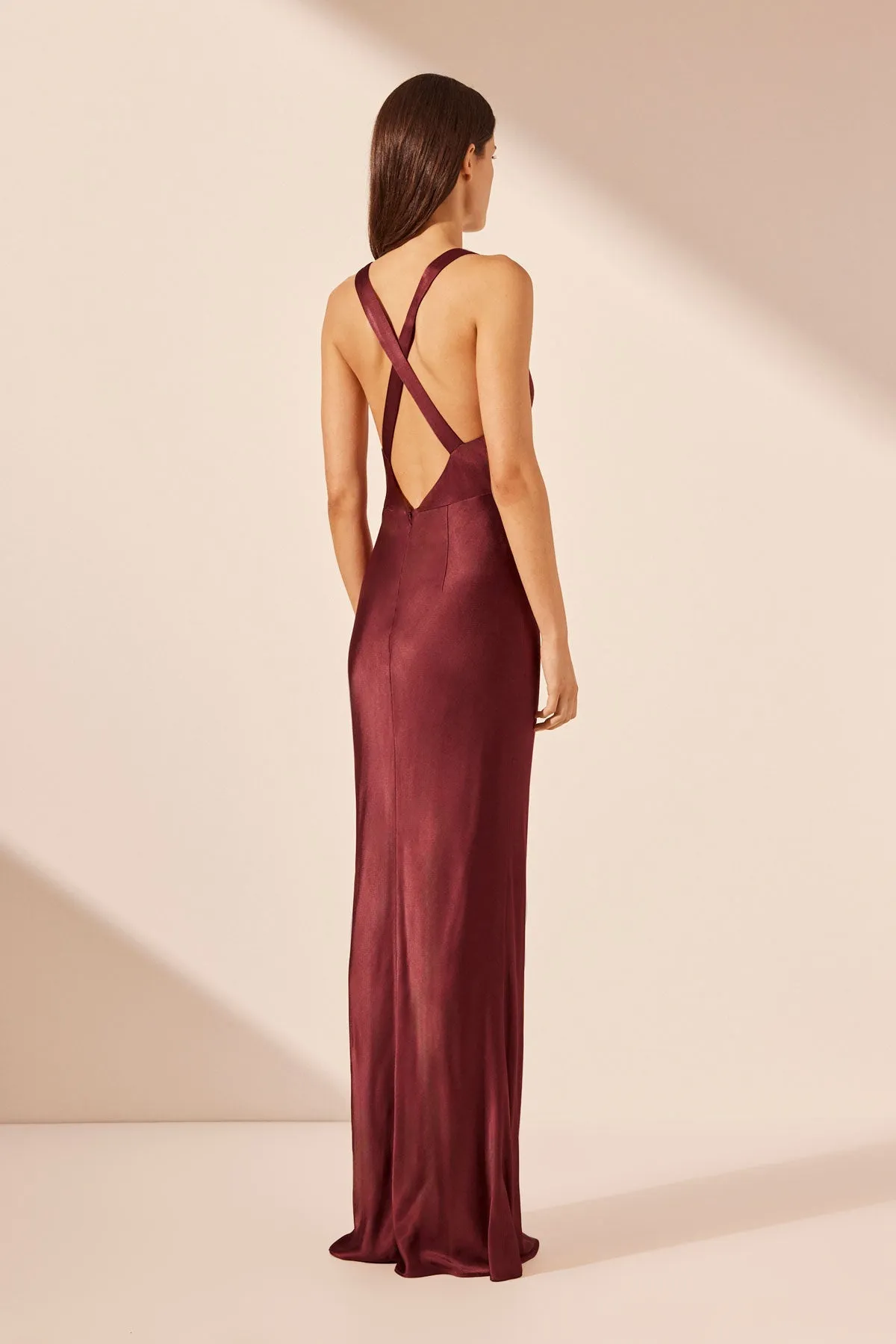 ELIA PLUNGED CROSS BACK MAXI DRESS - SHIRAZ sold by Shona Joy product image thumbnail 5