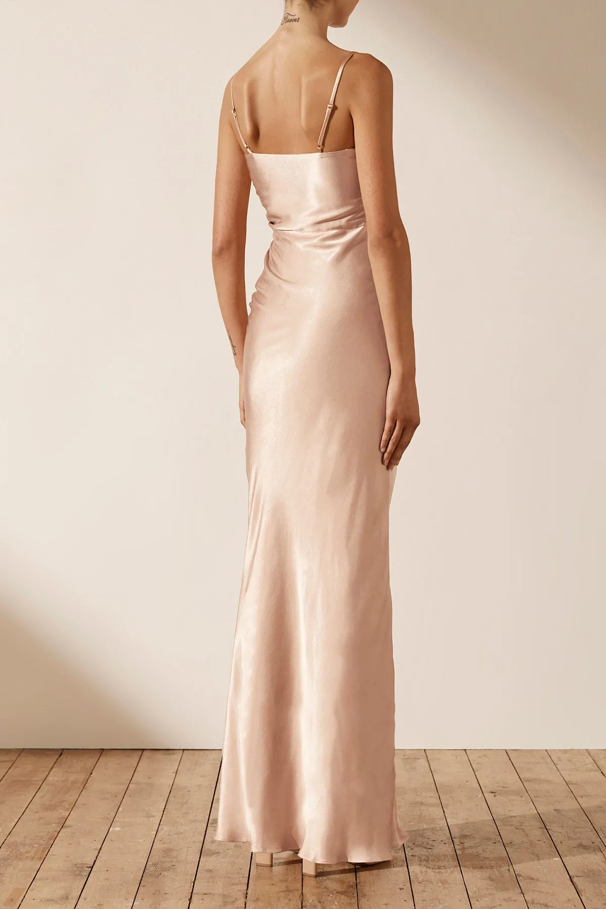 LA LUNE RUCHED MAXI DRESS - DESERT ROSE sold by Shona Joy product image thumbnail 4
