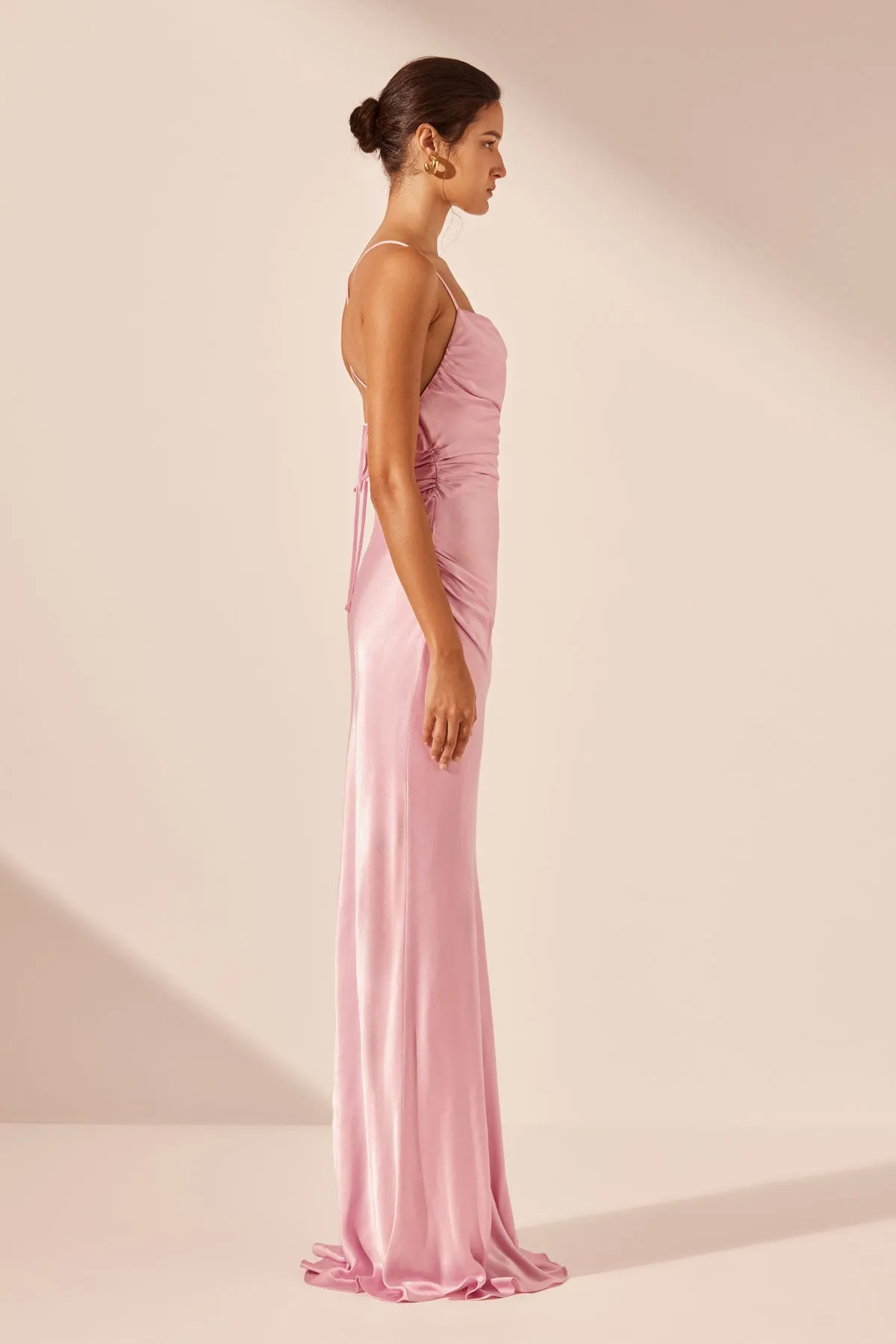 LA LUNE LACE BACK MAXI DRESS - PEONY sold by Shona Joy product image thumbnail 4