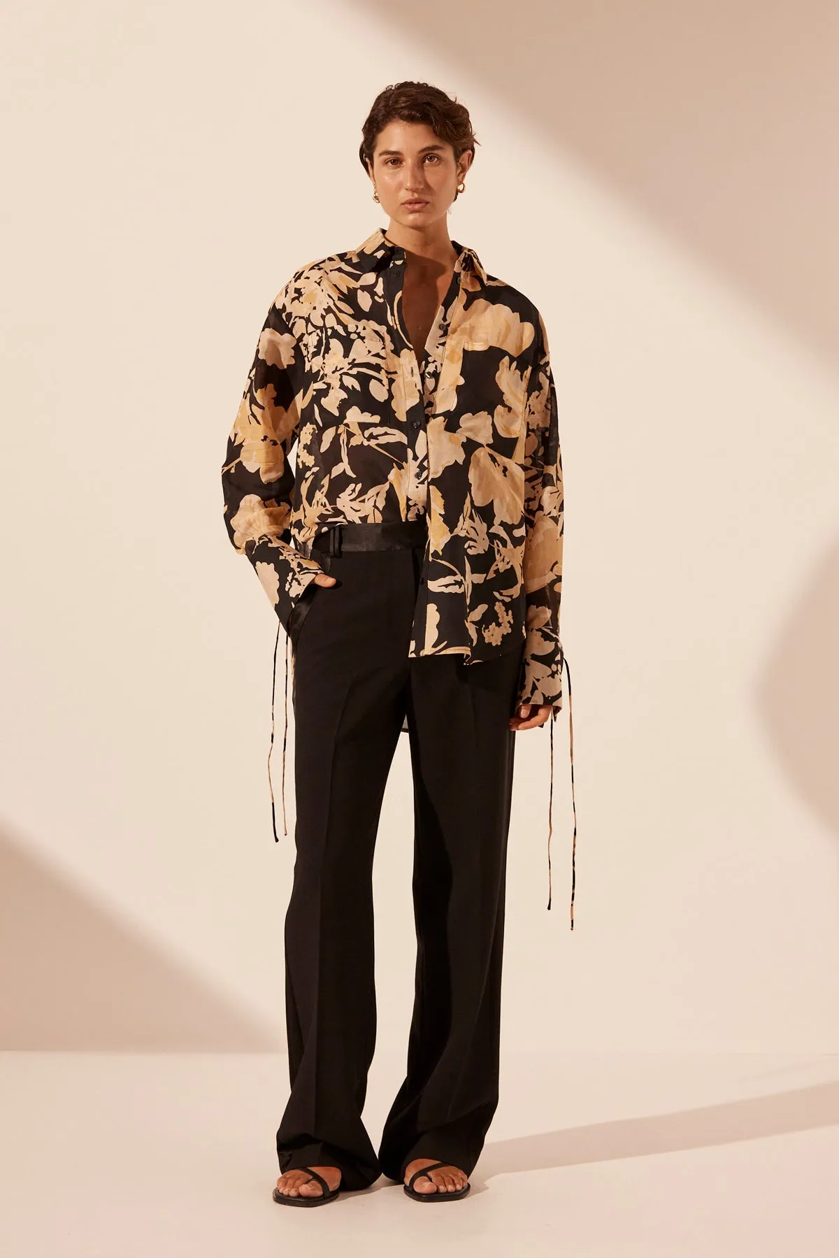 XENIA OVERSIZED PATCH POCKET SHIRT sold by Shona Joy