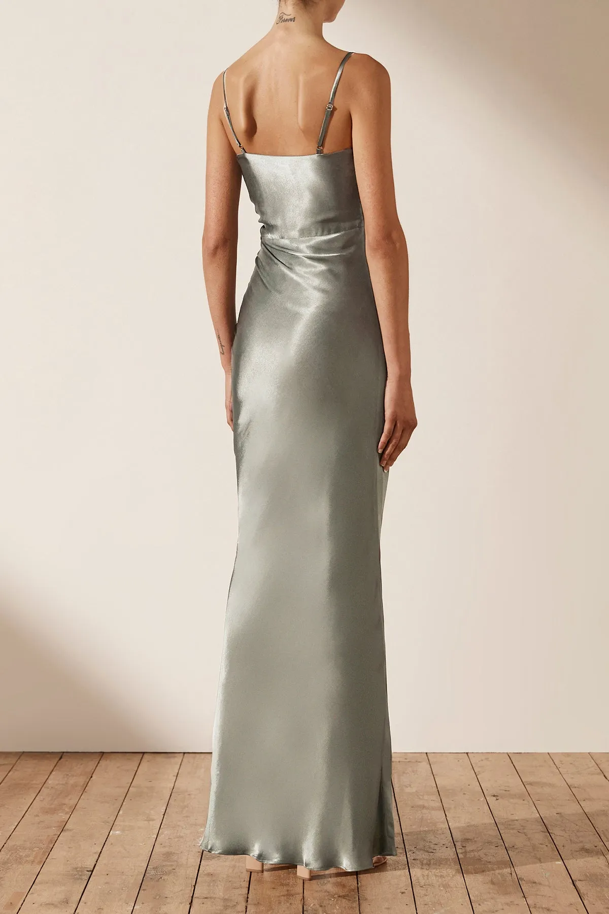LA LUNE RUCHED MAXI DRESS - SAGE sold by Shona Joy product image thumbnail 4