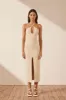 EVE KEYHOLE MIDI DRESS - BONE sold by Shona Joy