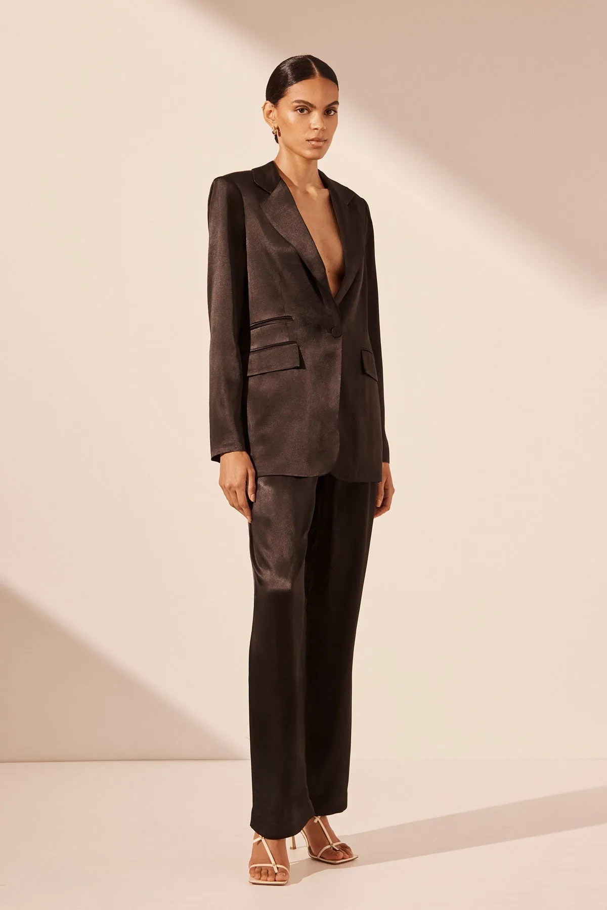 LA LUNE SINGLE BREASTED BLAZER - BLACK sold by Shona Joy product image thumbnail 3