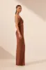 BELKIS CONTRAST PLUNGED CROSS BACK MAXI DRESS sold by Shona Joy