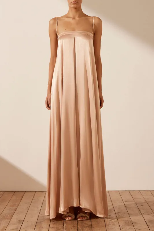 LA LUNE COLUMN MAXI DRESS - DESERT ROSE sold by Shona Joy