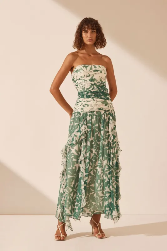 MARGUERITE STRAPLESS CONTRAST MAXI DRESS sold by Shona Joy