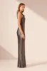 LA LUNE HIGH NECK COWL MAXI DRESS - GRAPHITE sold by Shona Joy