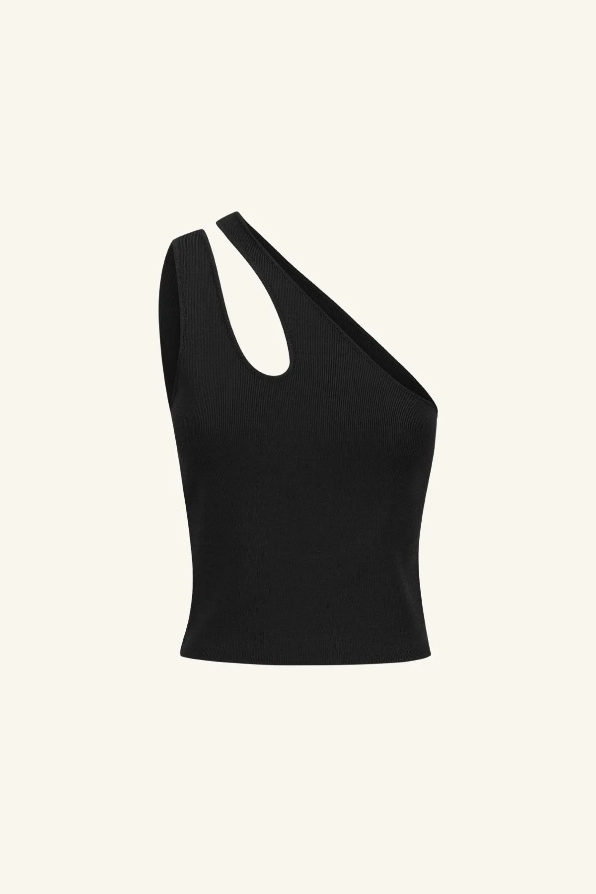 BASIC ONE SHOULDER OPEN BACK TOP - BLACK sold by Shona Joy product image thumbnail 5