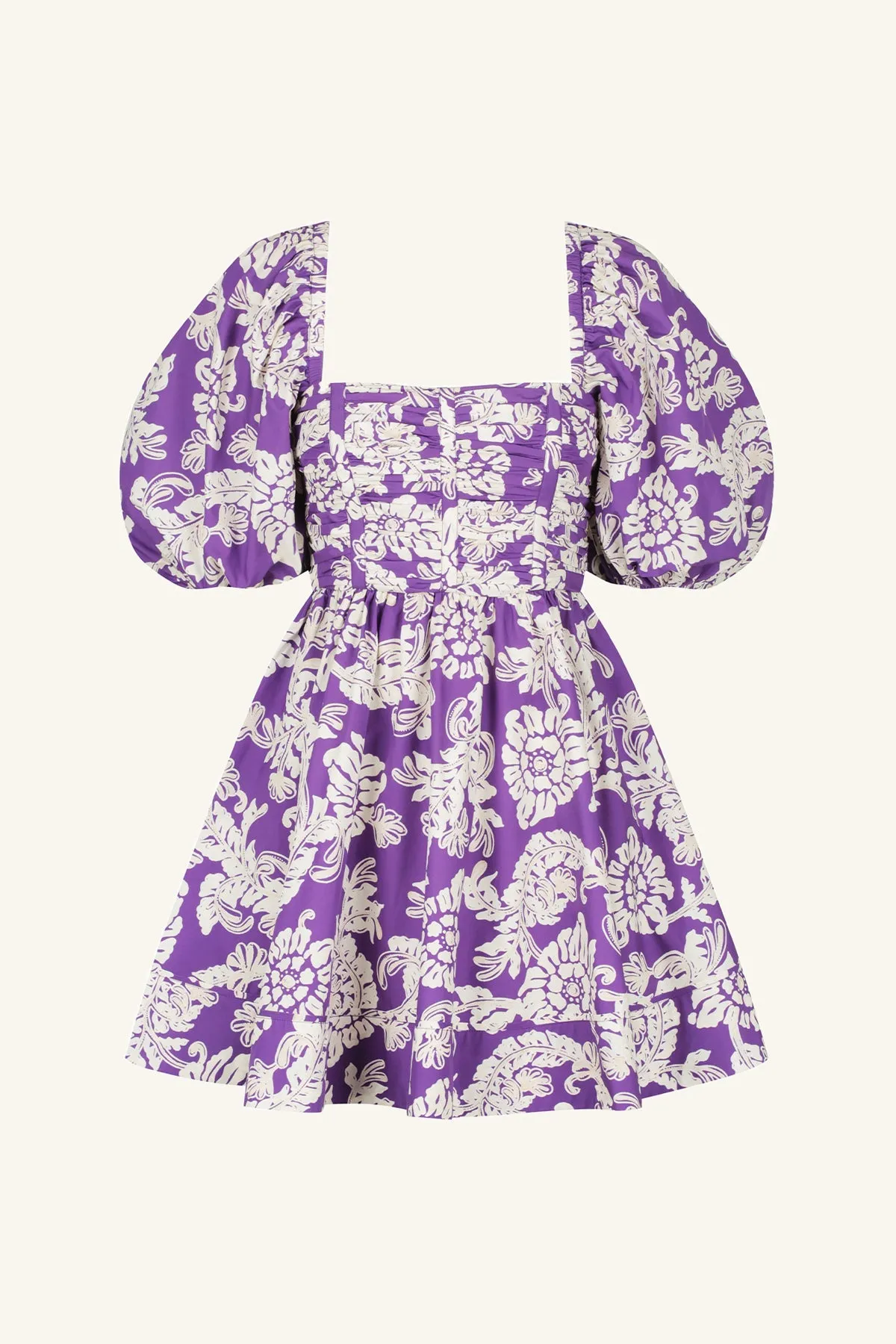 VERLAINE SHORT SLEEVE RUCHED PANEL MINI DRESS sold by Shona Joy product image thumbnail 5