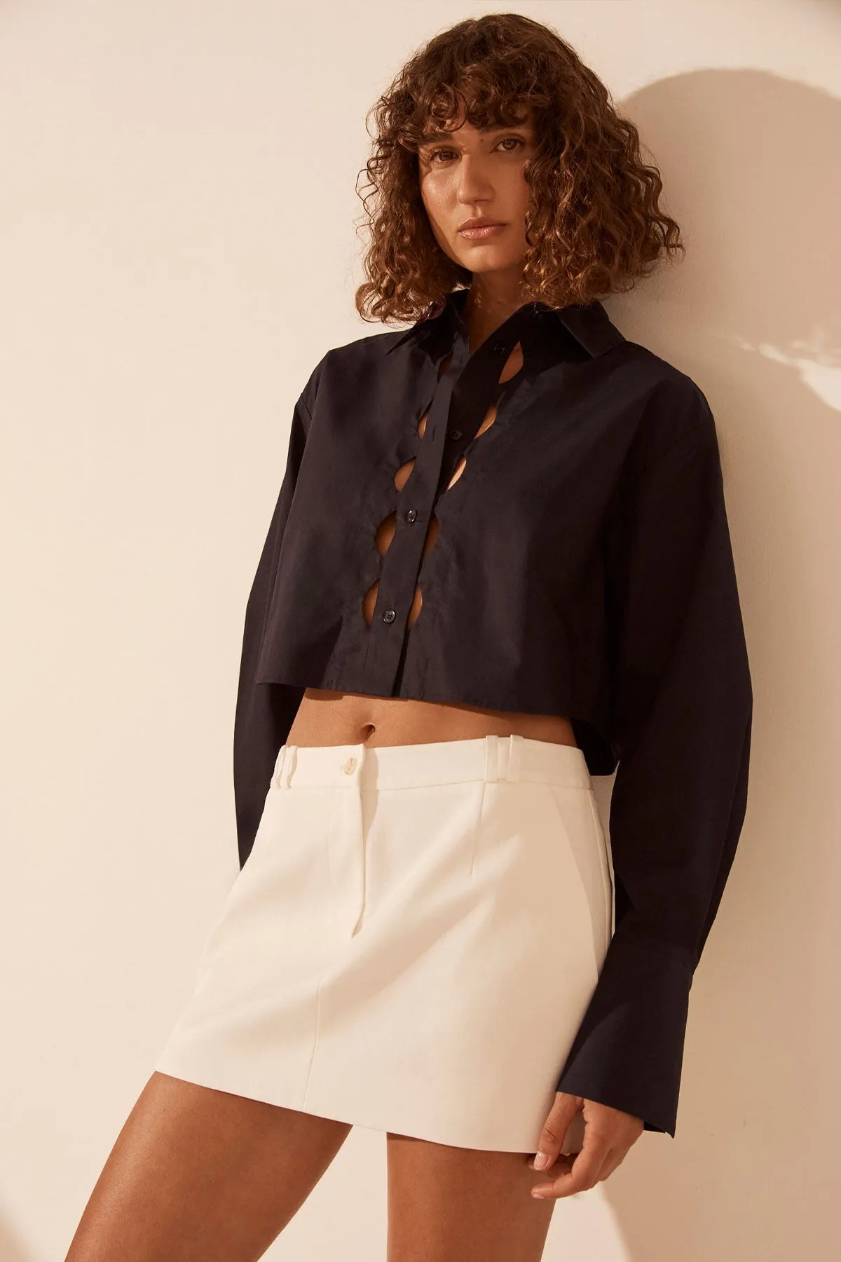 SARA MICRO MINI SKIRT - COCONUT sold by Shona Joy product image thumbnail 2