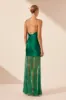 ELLE SILK LACE COWL MAXI DRESS - EMERALD GREEN sold by Shona Joy