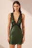 CAMILLE LACE CROSS BACK MINI DRESS - FERN/ BLACK sold by Shona Joy