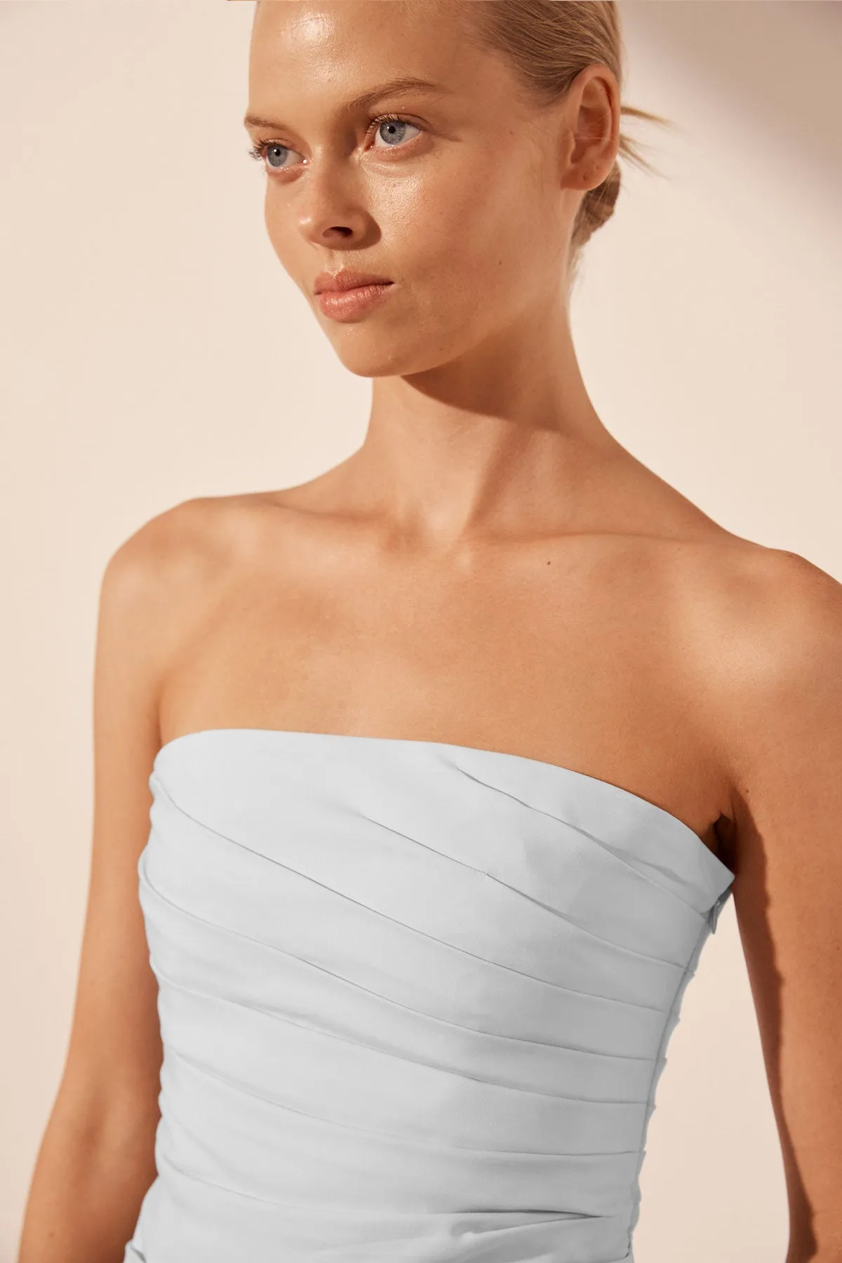 LANI STRAPLESS DRAPED BODICE - SKY sold by Shona Joy product image thumbnail 3