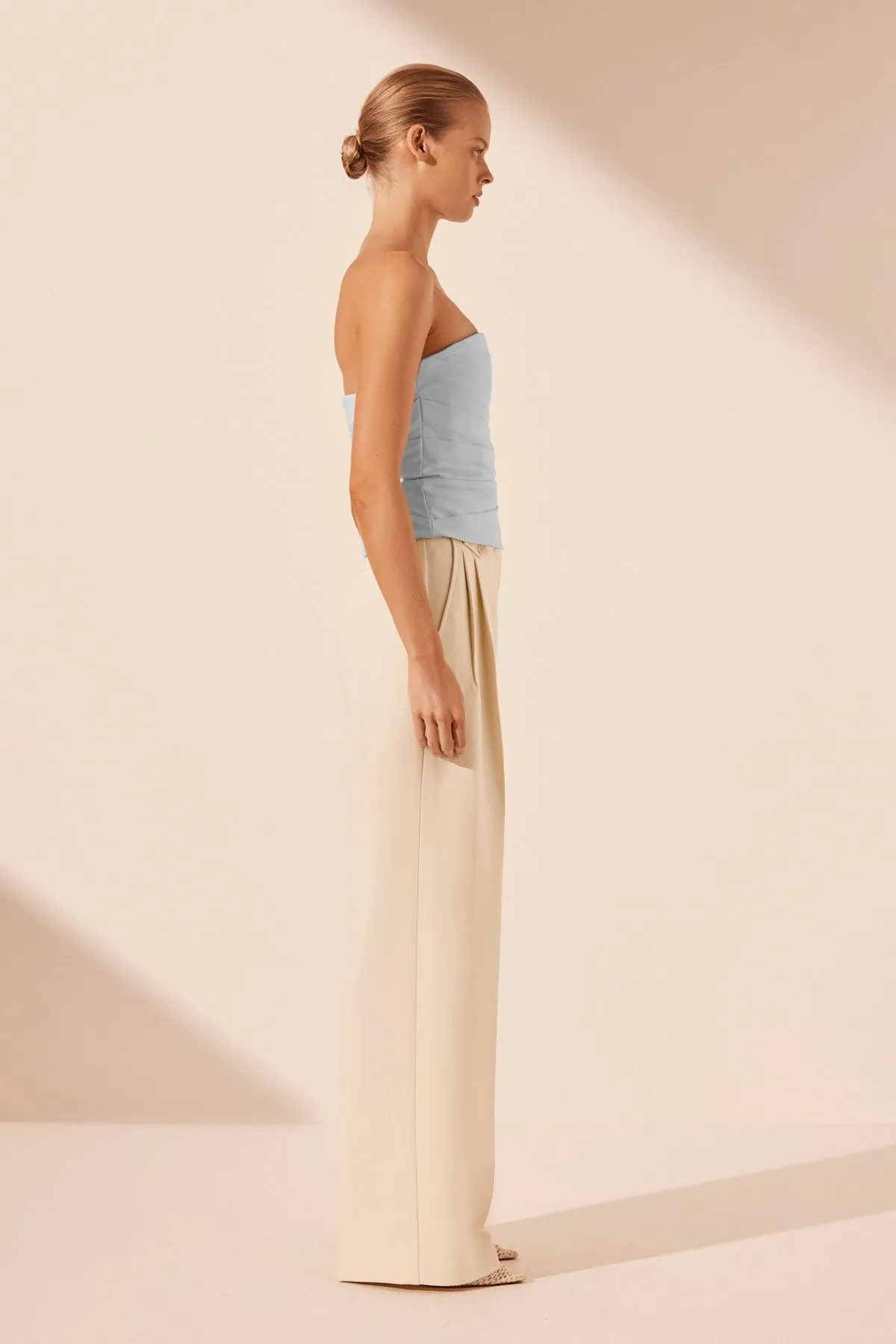 LANI STRAPLESS DRAPED BODICE - SKY sold by Shona Joy product image thumbnail 4