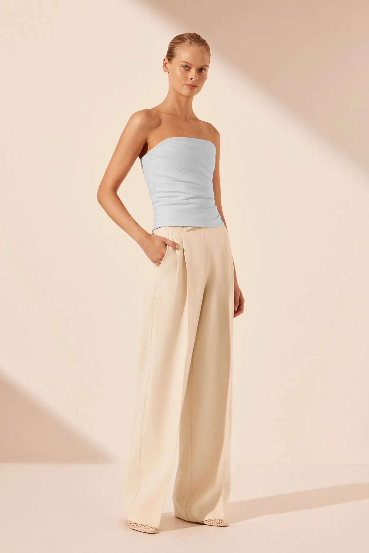 LANI STRAPLESS DRAPED BODICE - SKY sold by Shona Joy product image thumbnail 2
