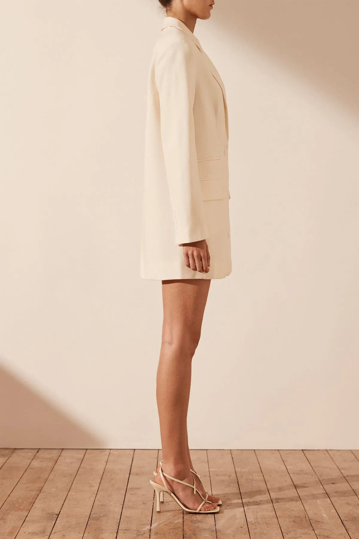 AMURA OVERSIZED BLAZER DRESS - CREAM sold by Shona Joy product image thumbnail 3