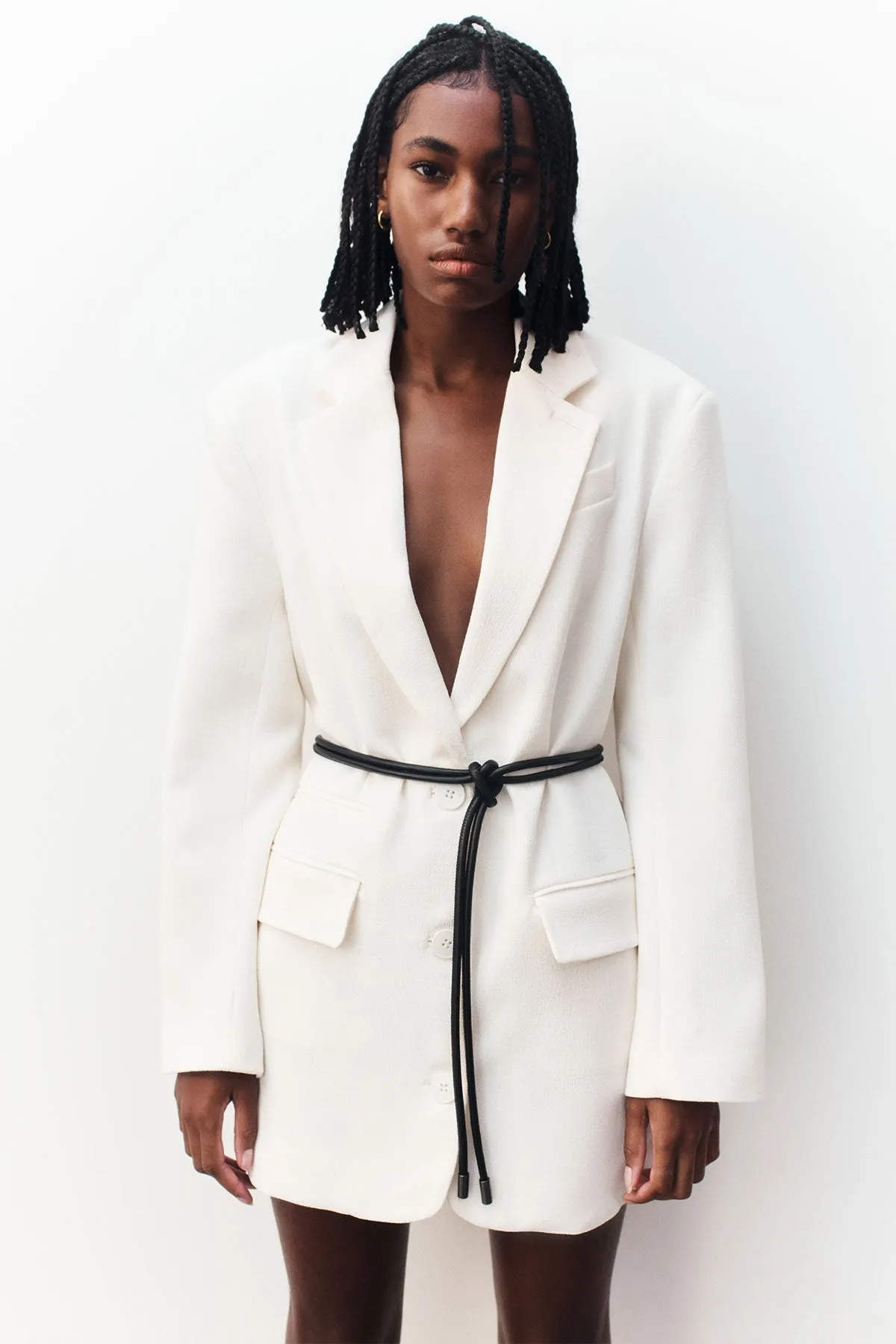AMURA OVERSIZED BLAZER DRESS - CREAM sold by Shona Joy product image thumbnail 5