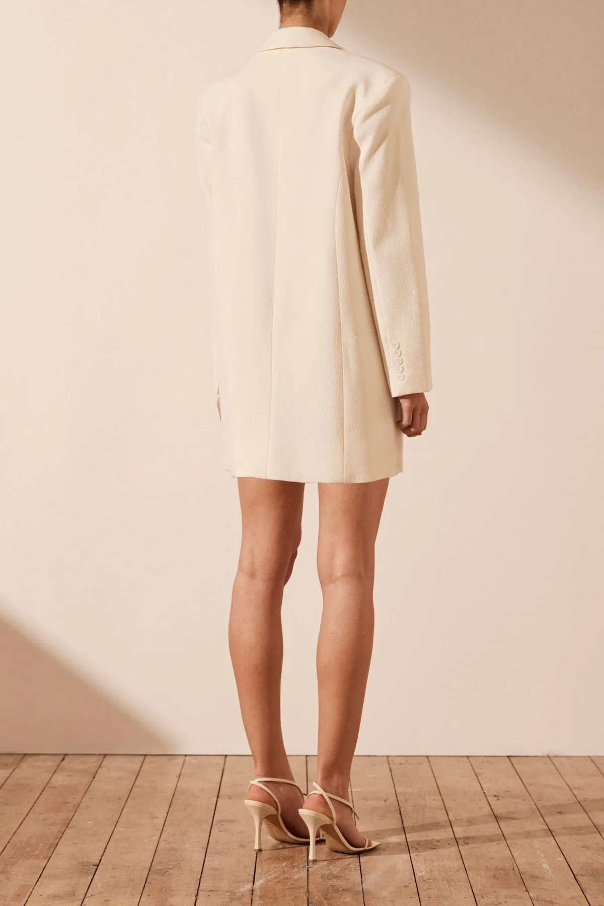 AMURA OVERSIZED BLAZER DRESS - CREAM sold by Shona Joy product image thumbnail 4