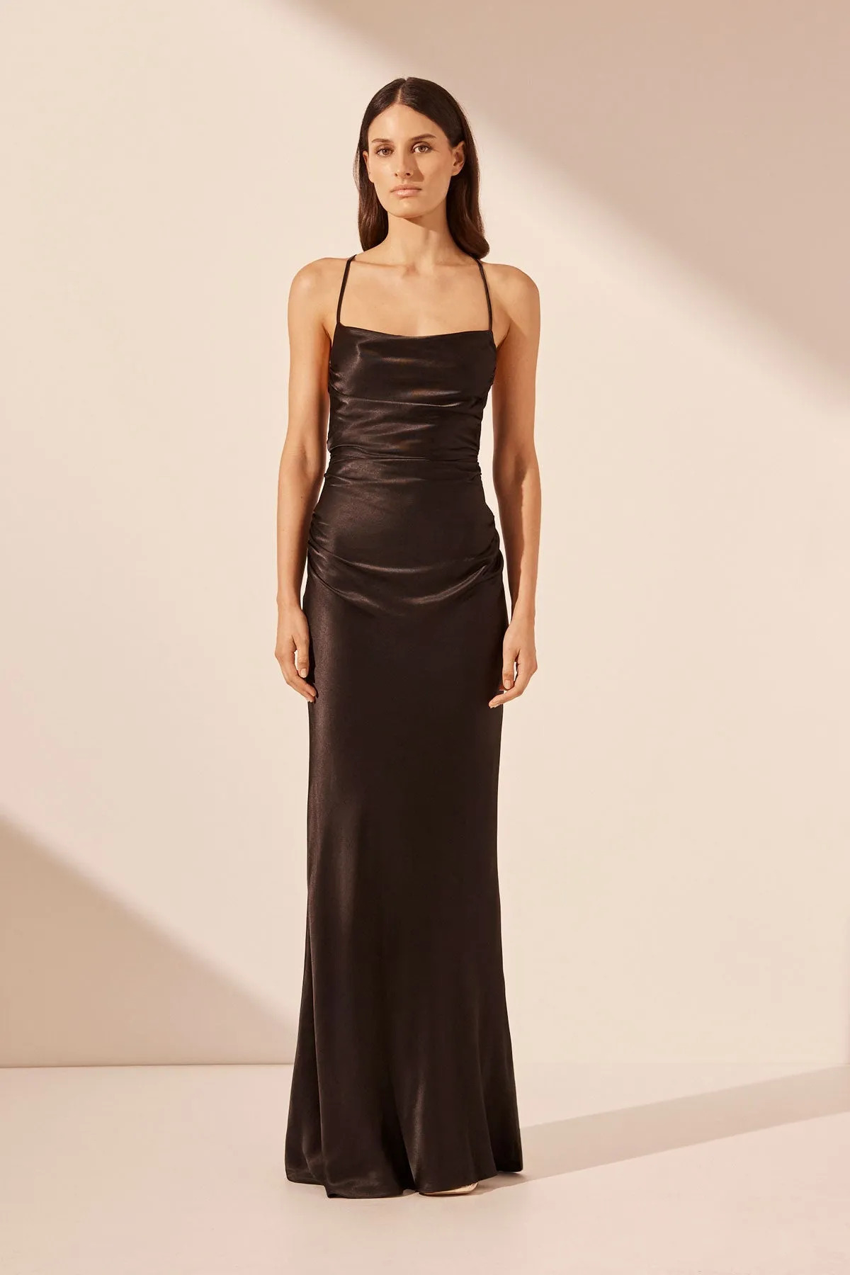 LA LUNE LACE BACK MAXI DRESS - BLACK sold by Shona Joy