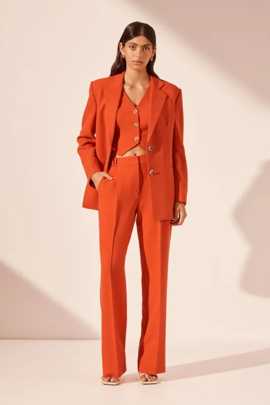 IRENA OVERSIZED TAILORED BLAZER - HIBISCUS sold by Shona Joy