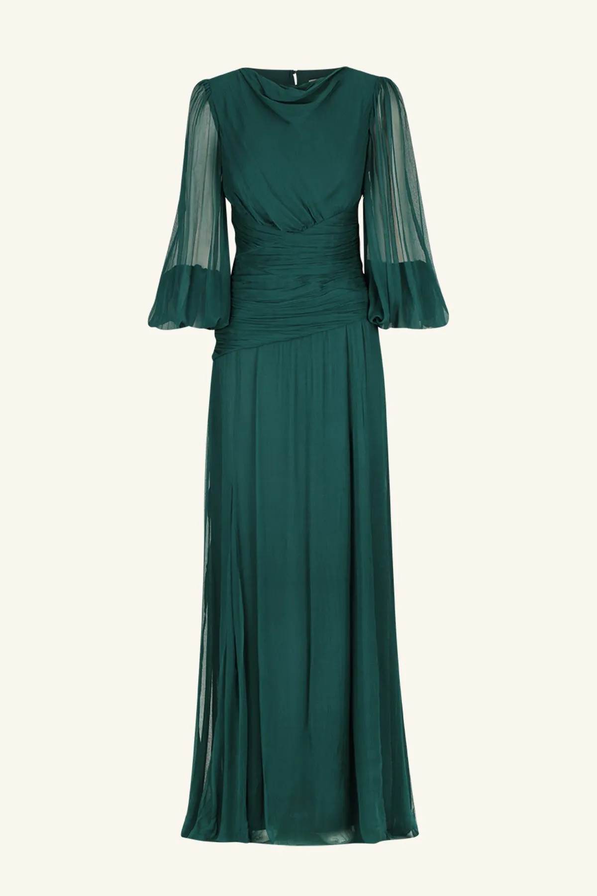 LAYLA PANELLED LONG SLEEVE MAXI DRESS - DARK TEAL sold by Shona Joy product image thumbnail 5